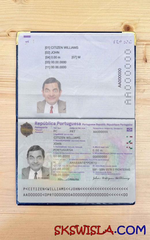 Portugalia paszport (2017-obecnie) wygląd zdjęcia pliki PSD, skan i fotografowany obraz